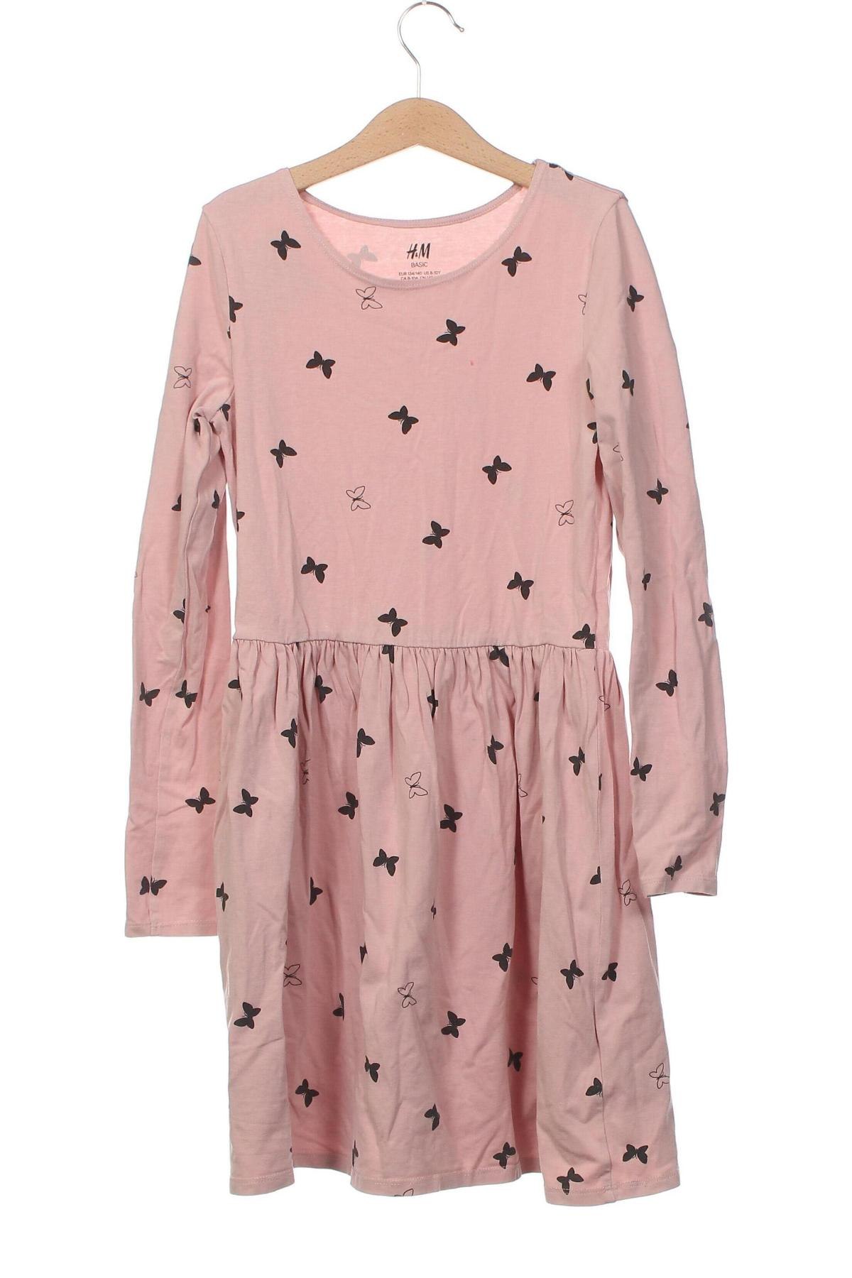 Kinderkleid H&M, Größe 8-9y/ 134-140 cm, Farbe Aschrosa, Preis 7,71 €