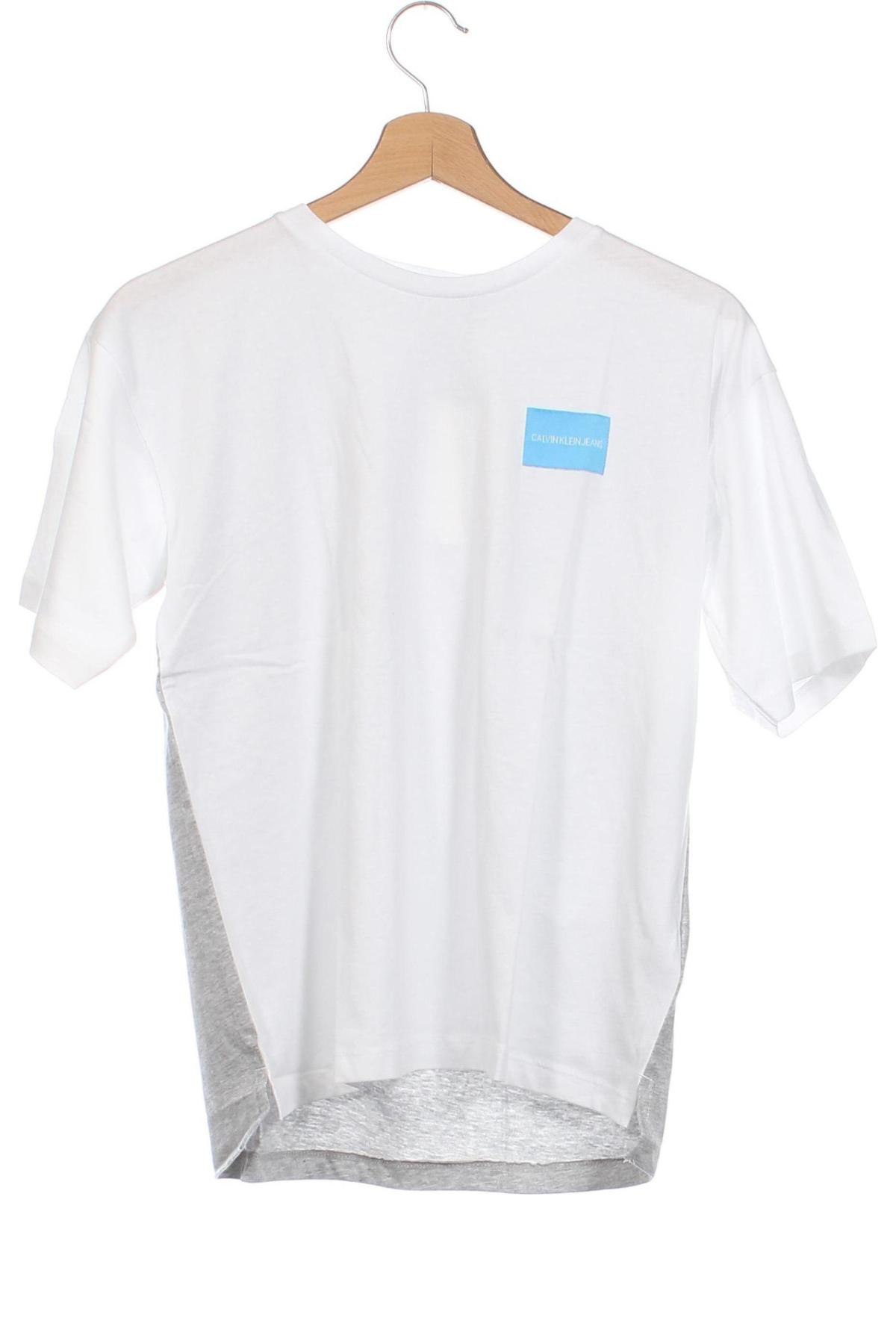 Kinder T-Shirt Calvin Klein Jeans, Größe 11-12y/ 152-158 cm, Farbe Weiß, Preis € 35,57
