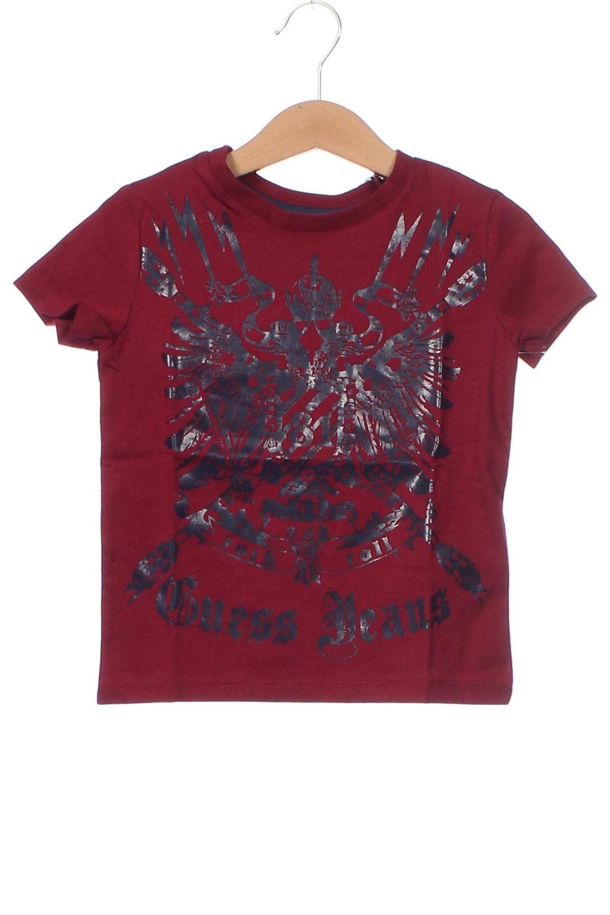 Dziecięcy T-shirt Guess, Rozmiar 2-3y/ 98-104 cm, Kolor Czerwony, Cena 125,07 zł
