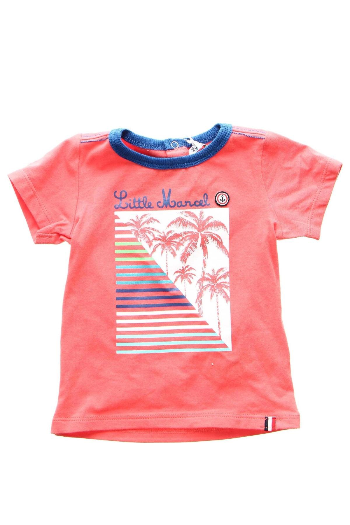 Детска тениска Little Marcel, Размер 3-6m/ 62-68 см, Цвят Оранжев, Цена 9,52 лв.