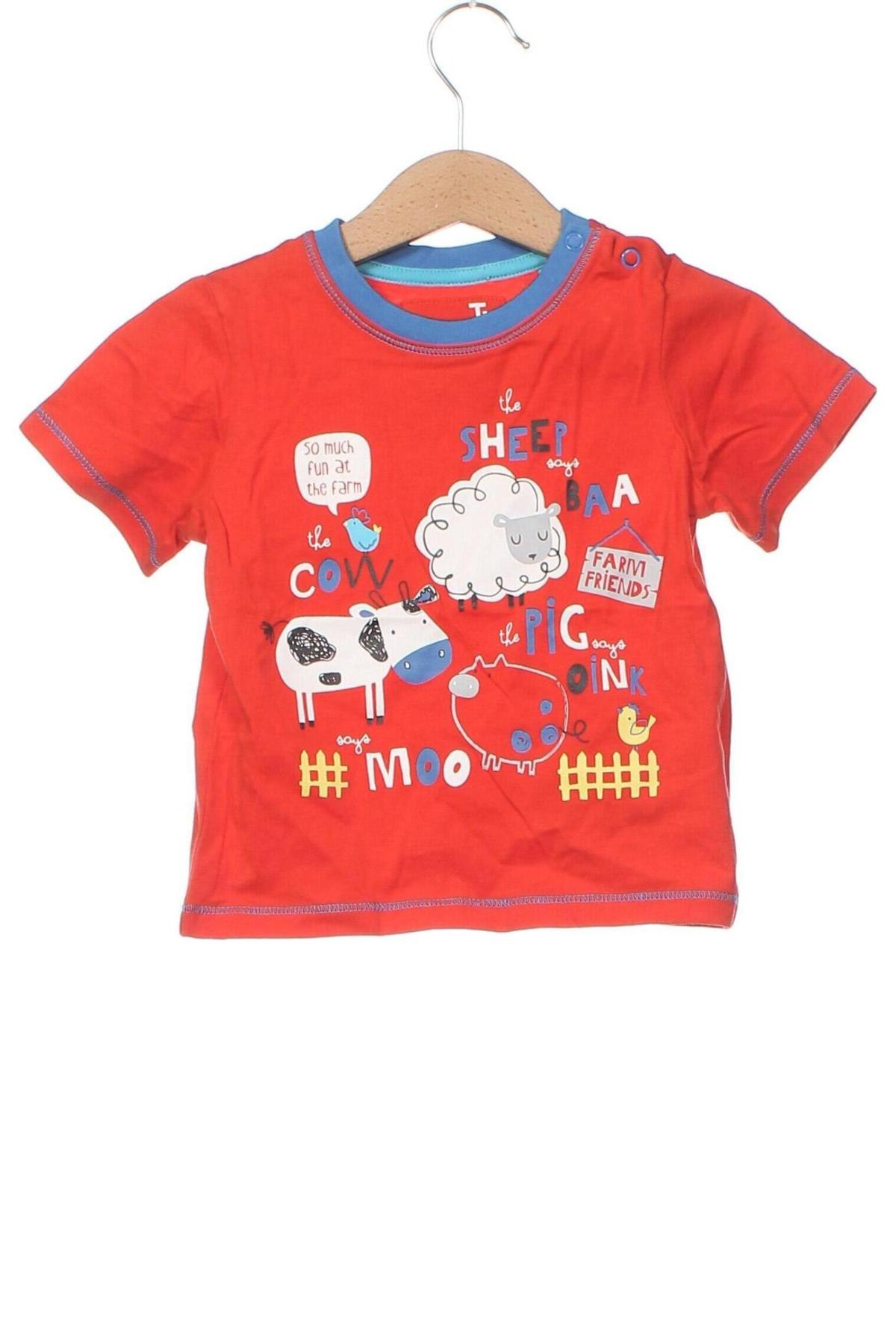 Dziecięcy T-shirt Tu, Rozmiar 9-12m/ 74-80 cm, Kolor Czerwony, Cena 19,83 zł