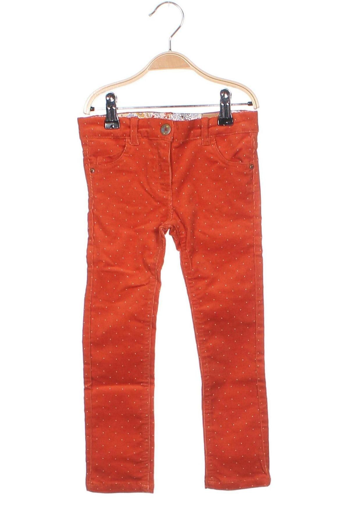Pantaloni de catifea reiată, pentru copii Sergent Major, Mărime 2-3y/ 98-104 cm, Culoare Portocaliu, Preț 128,95 Lei
