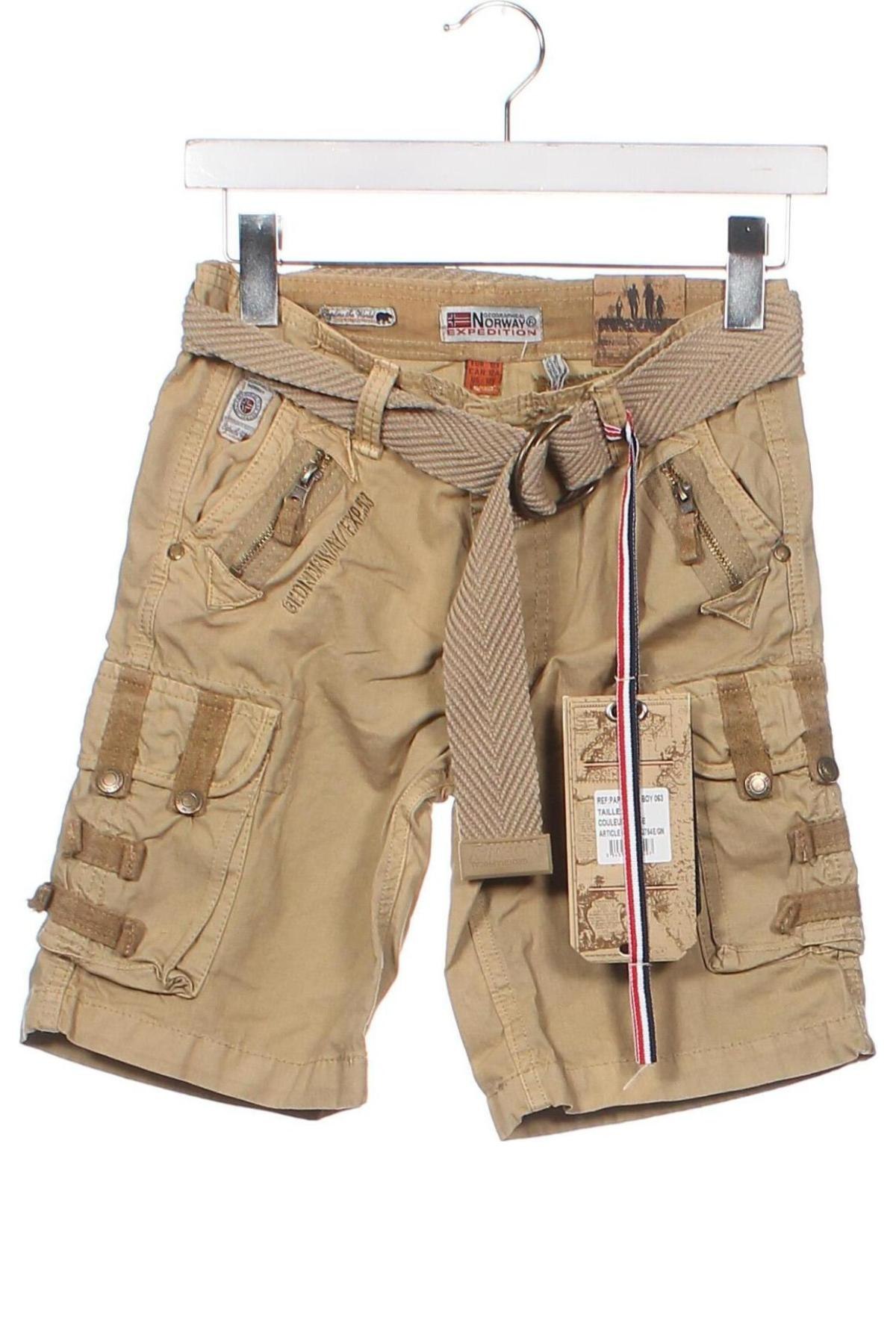 Pantaloni scurți pentru copii Geographical Norway, Mărime 11-12y/ 152-158 cm, Culoare Bej, Preț 87,31 Lei