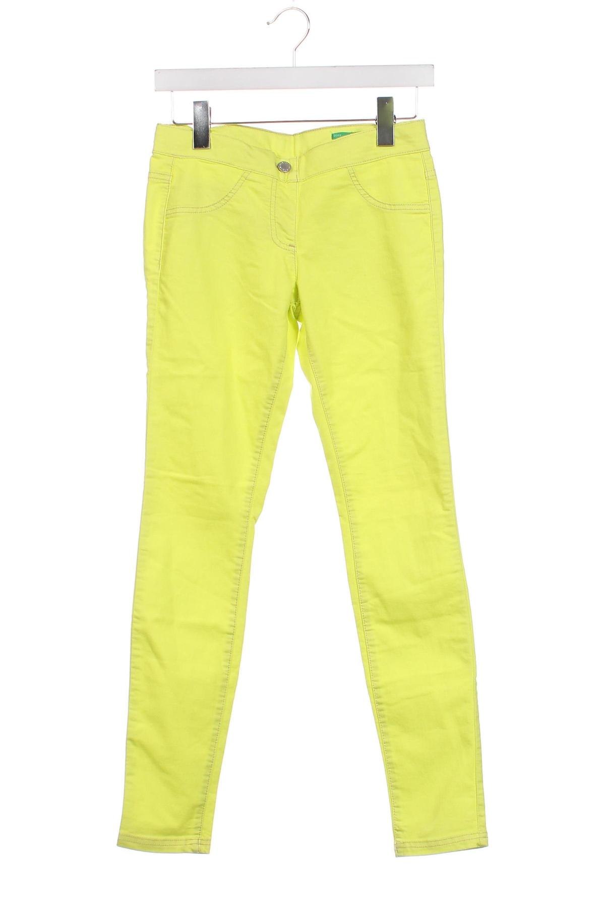 Pantaloni pentru copii United Colors Of Benetton, Mărime 12-13y/ 158-164 cm, Culoare Galben, Preț 25,76 Lei