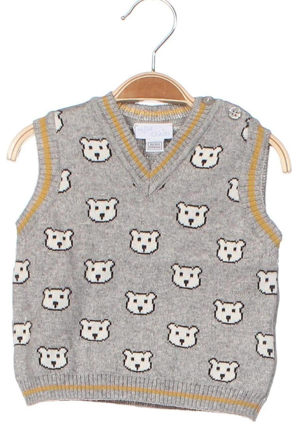 Детски пуловер Chicco, Размер 3-6m/ 62-68 см, Цвят Сив, Цена 59,00 лв.