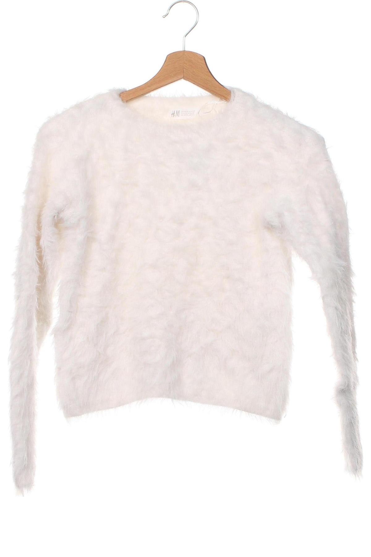 Детски пуловер H&M, Размер 10-11y/ 146-152 см, Цвят Бял, Цена 8,88 лв.