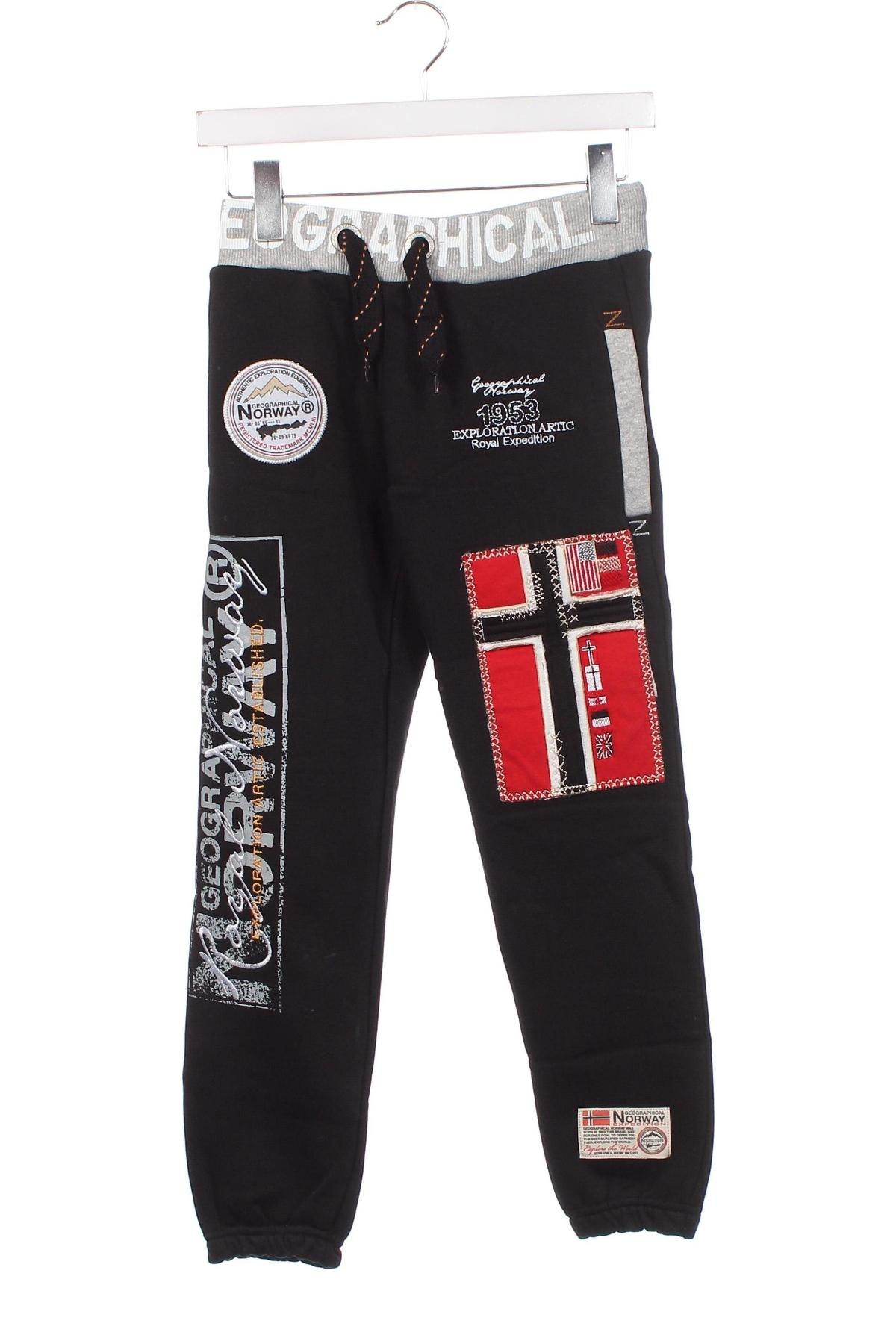 Pantaloni de trening, pentru copii Geographical Norway, Mărime 9-10y/ 140-146 cm, Culoare Negru, Preț 163,95 Lei