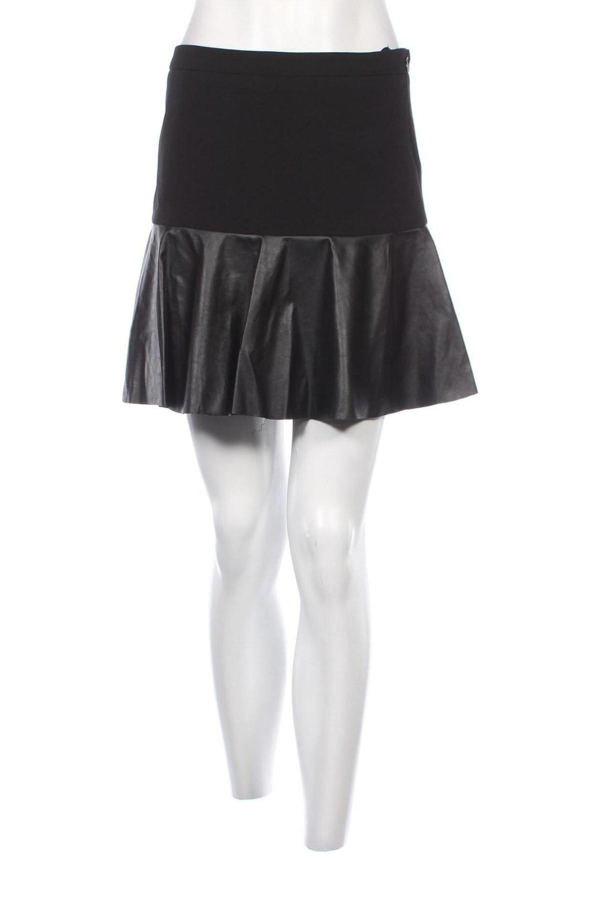 Δερμάτινη φούστα Camaieu, Μέγεθος S, Χρώμα Μαύρο, Τιμή 6,88 €