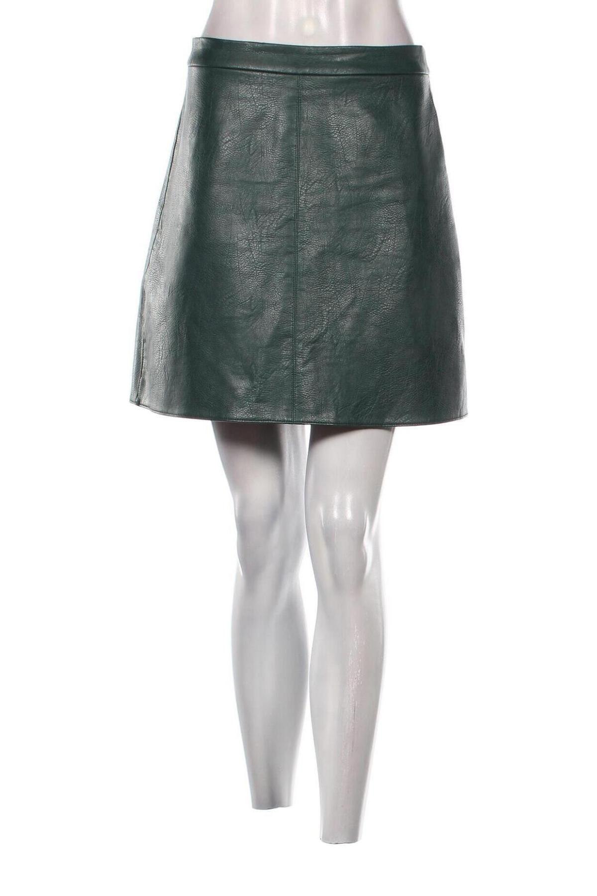 Δερμάτινη φούστα Orsay, Μέγεθος S, Χρώμα Πράσινο, Τιμή 8,01 €