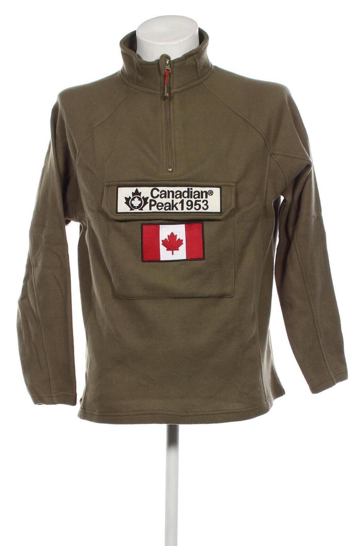 Мъжка поларена блуза Canadian Peak, Размер XL, Цвят Зелен, Цена 68,34 лв.