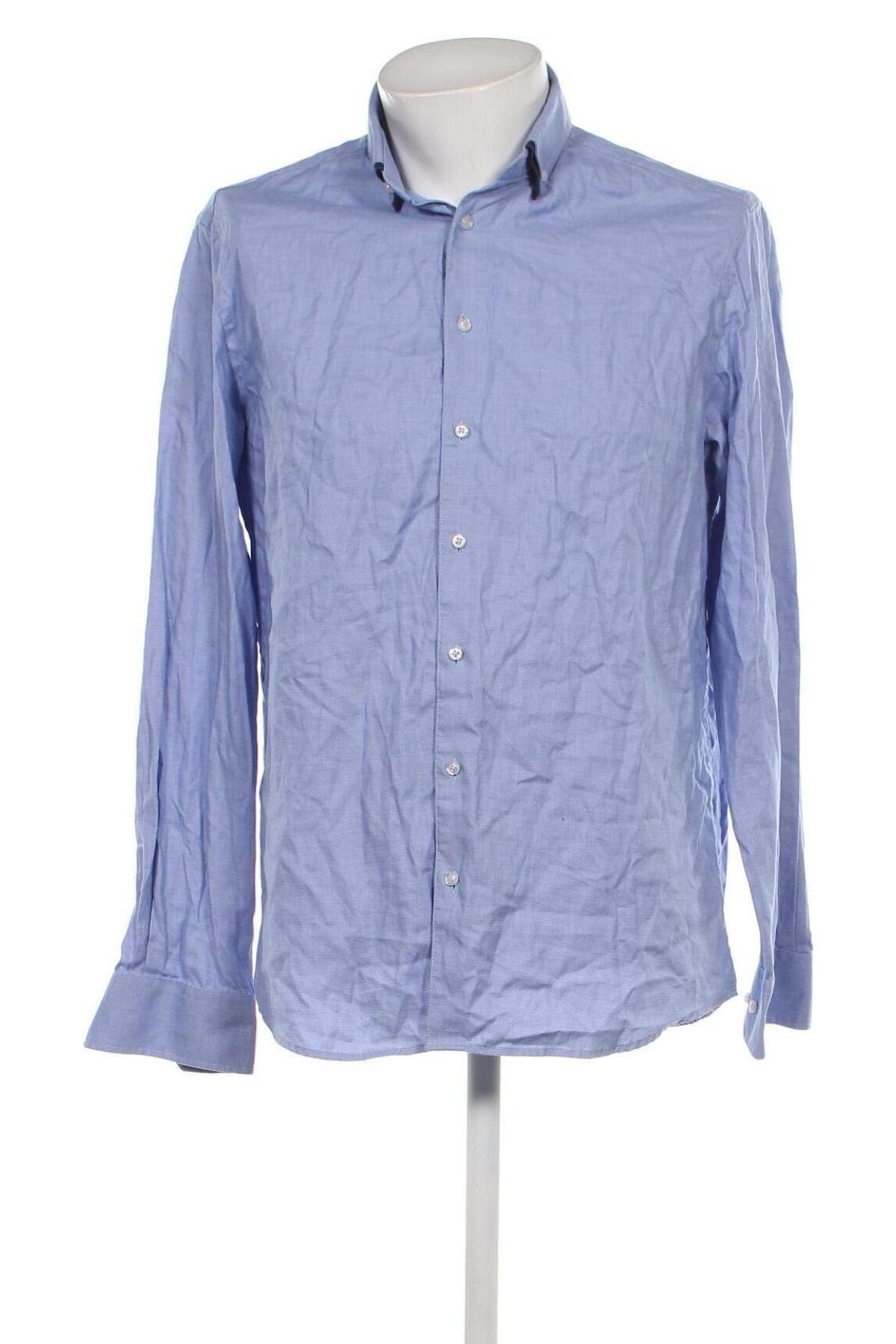 Ανδρικό πουκάμισο Alvo, Μέγεθος L, Χρώμα Μπλέ, Τιμή 4,02 €