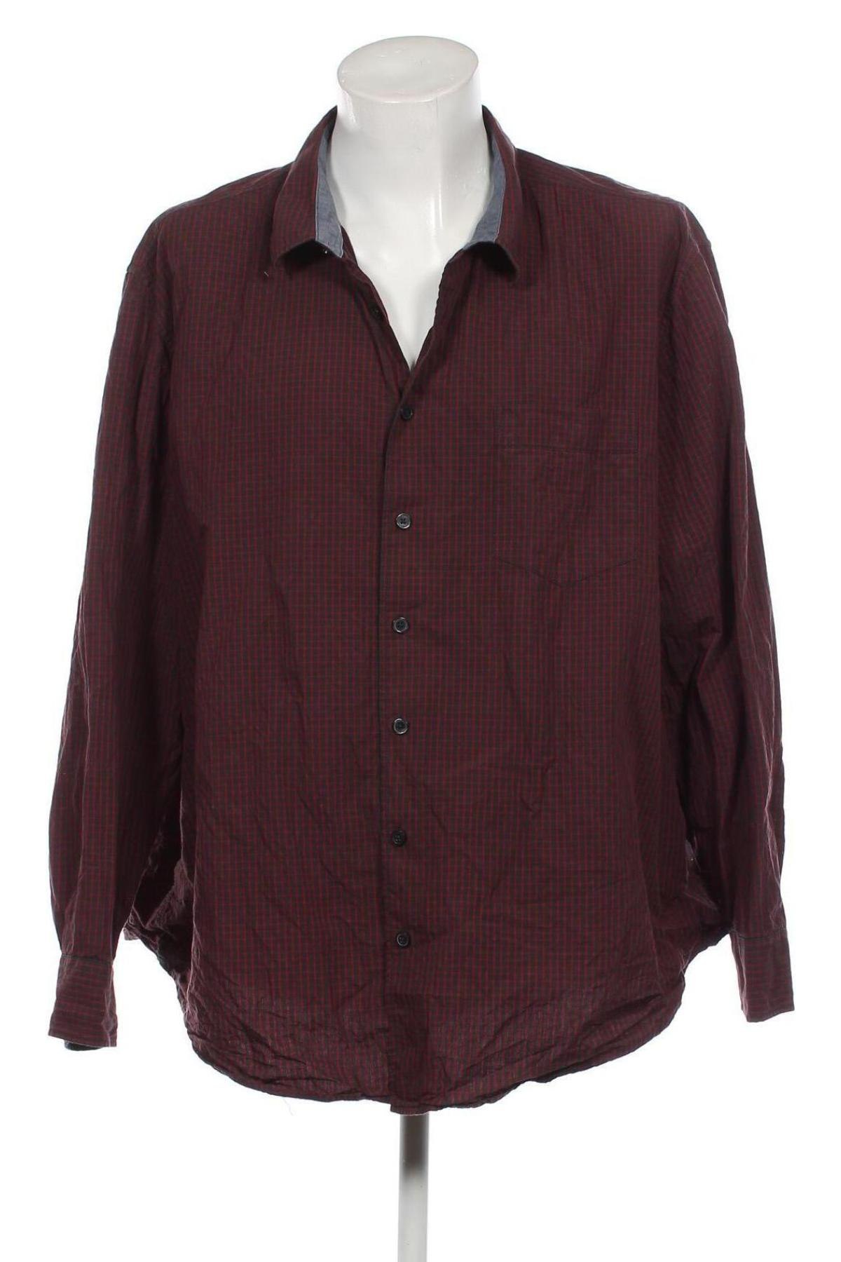 Мъжка риза Angelo Litrico, Размер 5XL, Цвят Червен, Цена 26,39 лв.