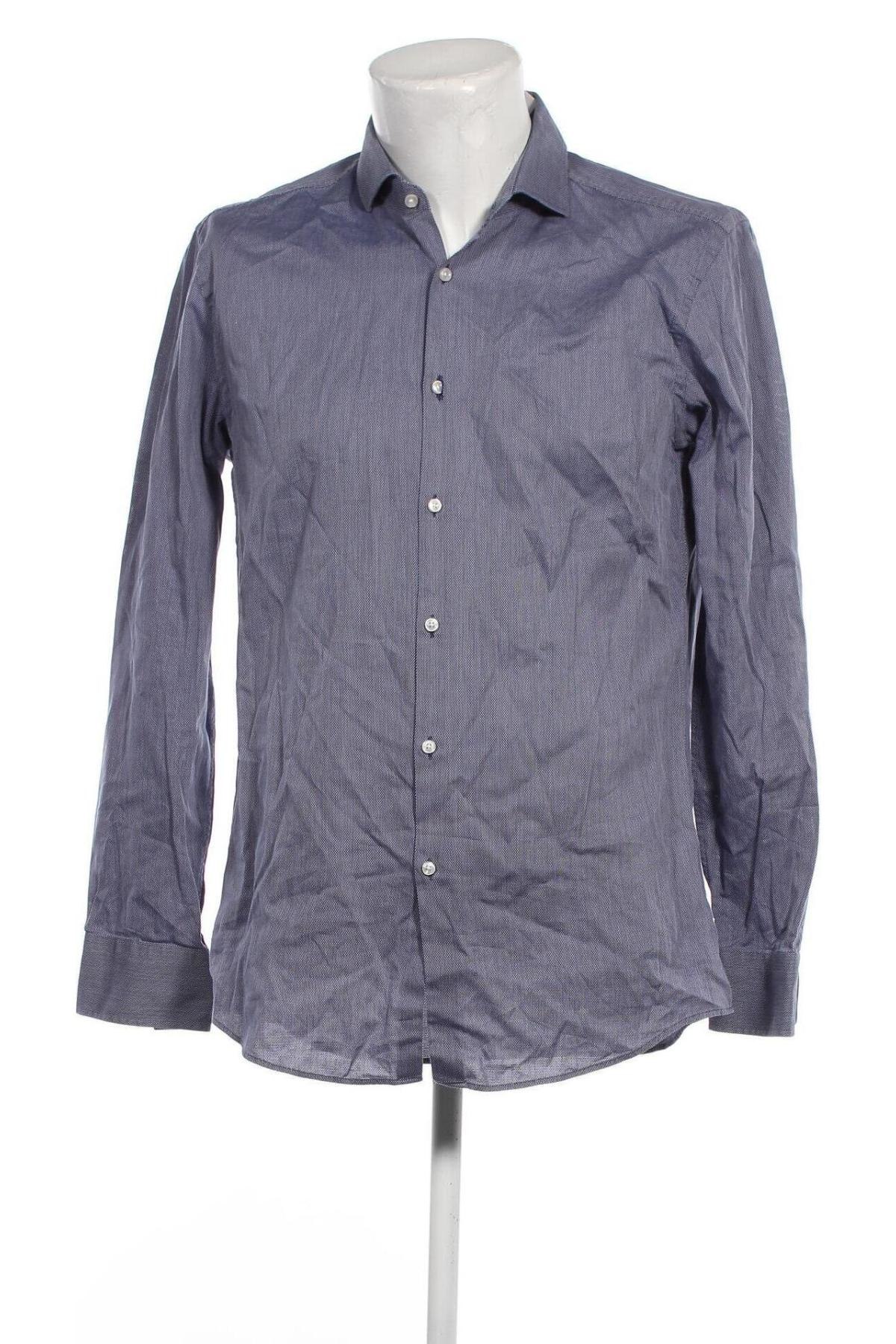 Ανδρικό πουκάμισο Hugo Boss, Μέγεθος L, Χρώμα Μπλέ, Τιμή 38,51 €