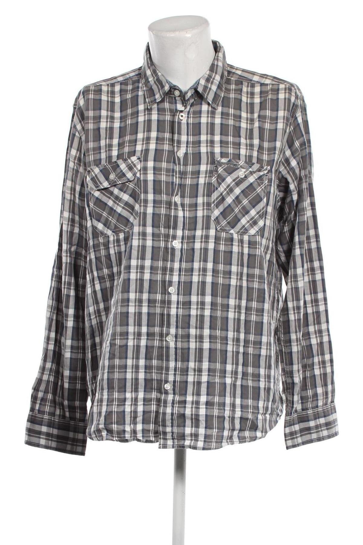 Ανδρικό πουκάμισο Identic, Μέγεθος XXL, Χρώμα Γκρί, Τιμή 17,94 €
