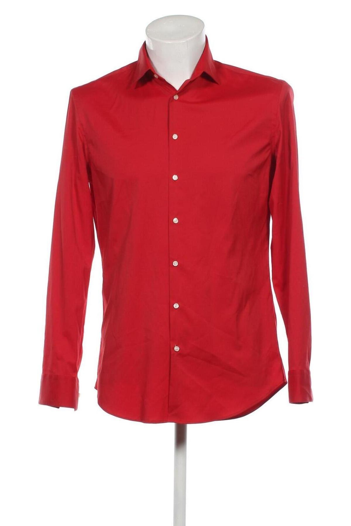 Ανδρικό πουκάμισο Jake*s, Μέγεθος M, Χρώμα Κόκκινο, Τιμή 7,87 €