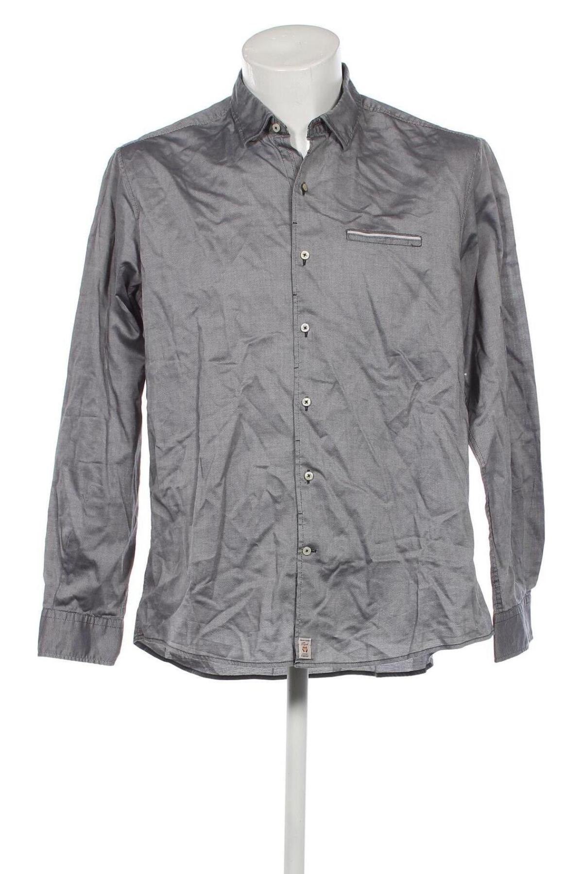 Мъжка риза Pierre Cardin, Размер L, Цвят Сив, Цена 31,98 лв.