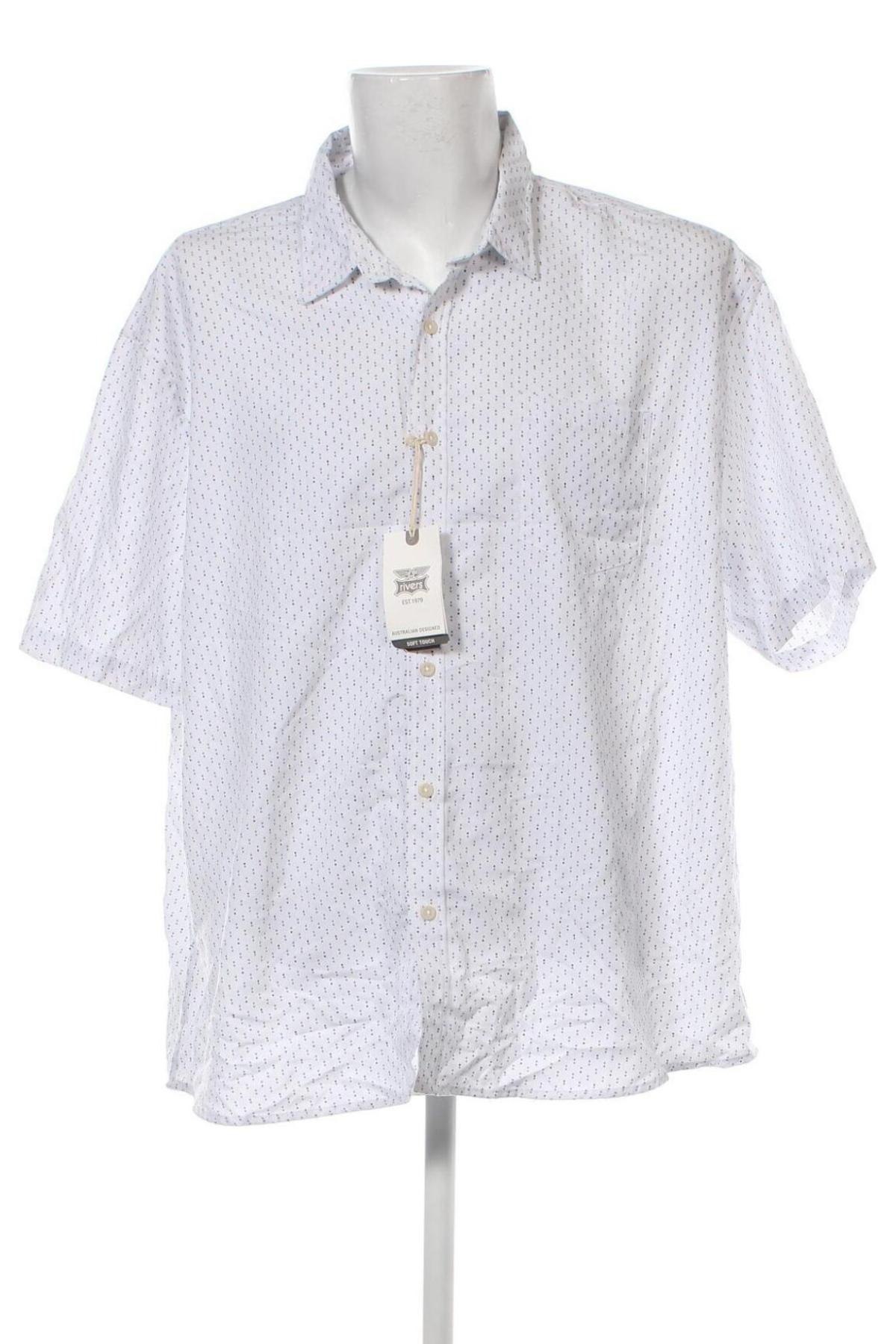 Ανδρικό πουκάμισο Rivers, Μέγεθος 4XL, Χρώμα Λευκό, Τιμή 28,45 €