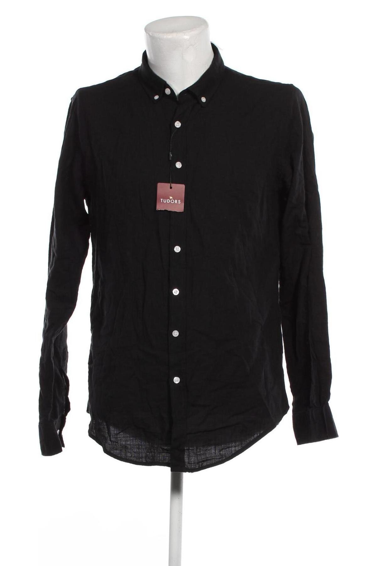 Ανδρικό πουκάμισο Tudors, Μέγεθος XL, Χρώμα Μαύρο, Τιμή 17,07 €