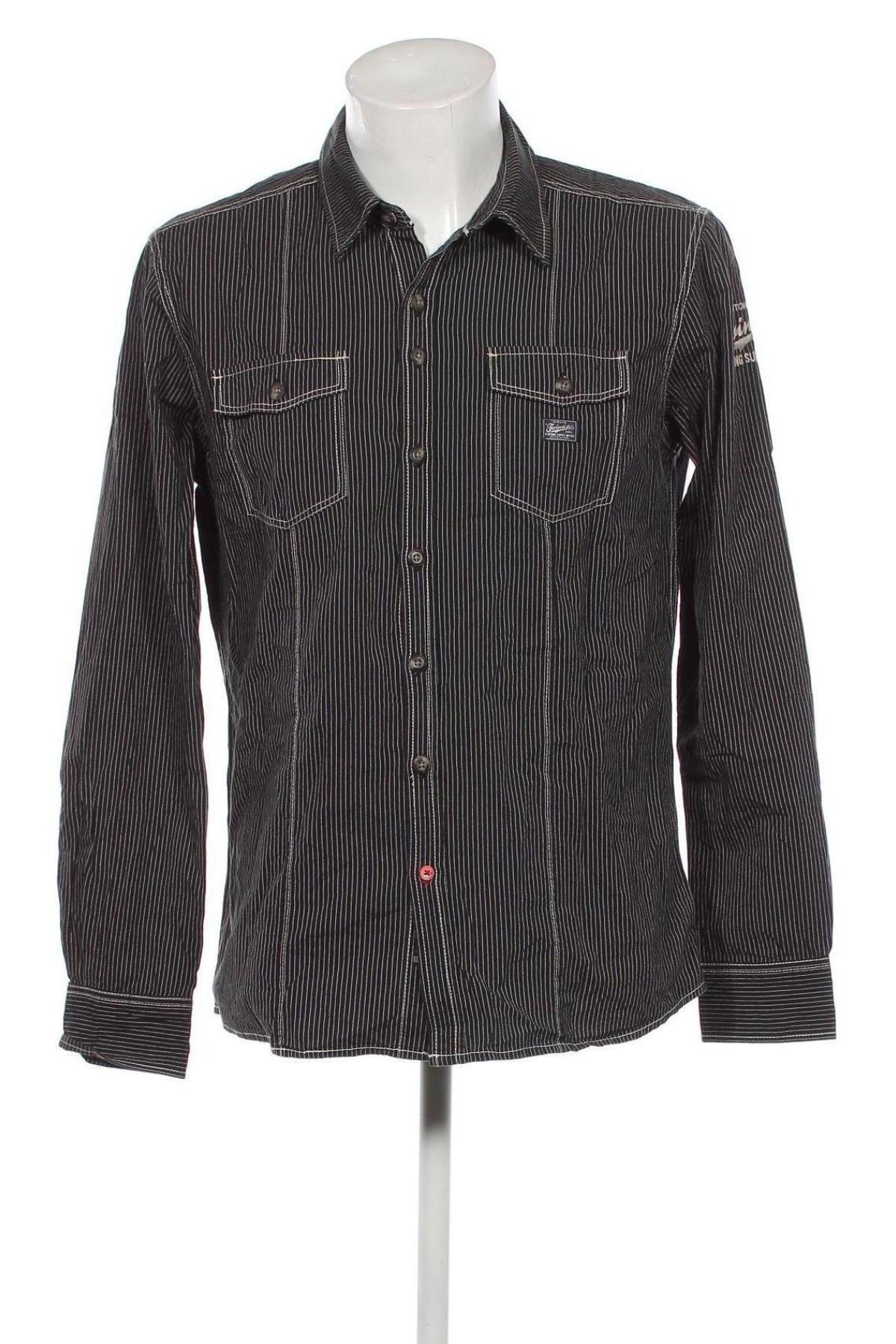 Ανδρικό πουκάμισο Twinlife, Μέγεθος XL, Χρώμα Γκρί, Τιμή 7,24 €