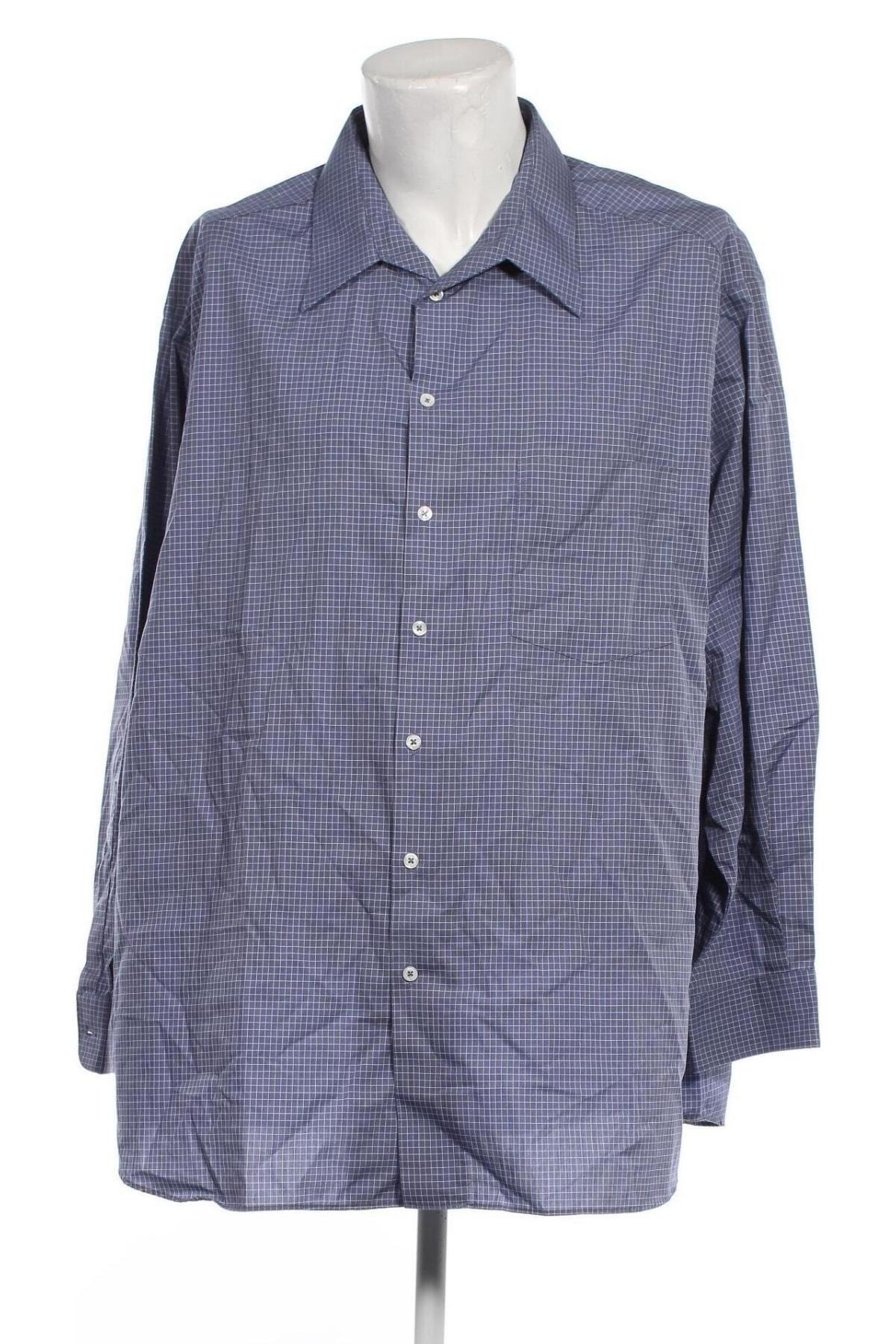 Ανδρικό πουκάμισο Walbusch, Μέγεθος 4XL, Χρώμα Μπλέ, Τιμή 21,95 €