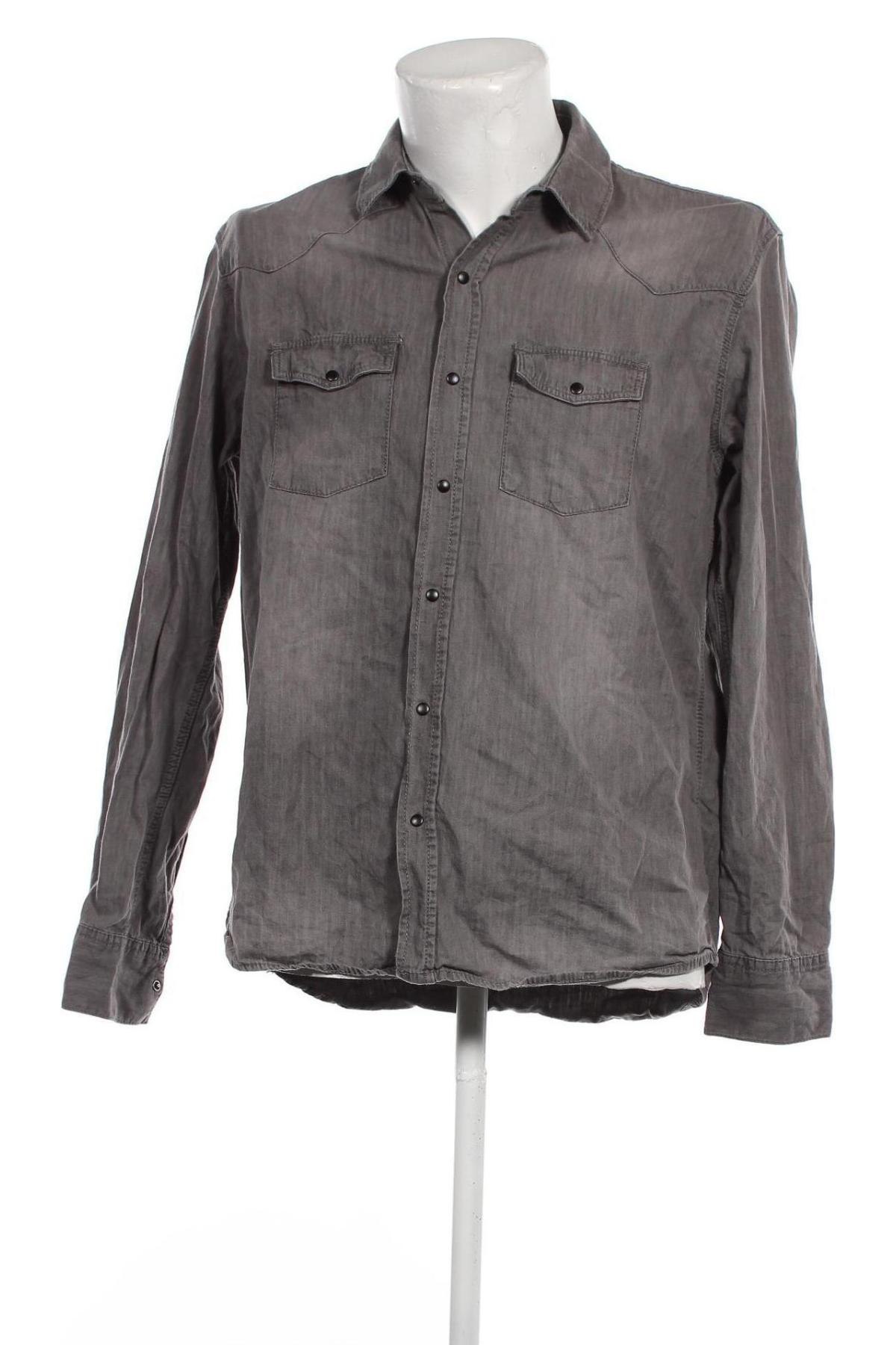 Ανδρικό πουκάμισο Watson's, Μέγεθος L, Χρώμα Γκρί, Τιμή 14,85 €