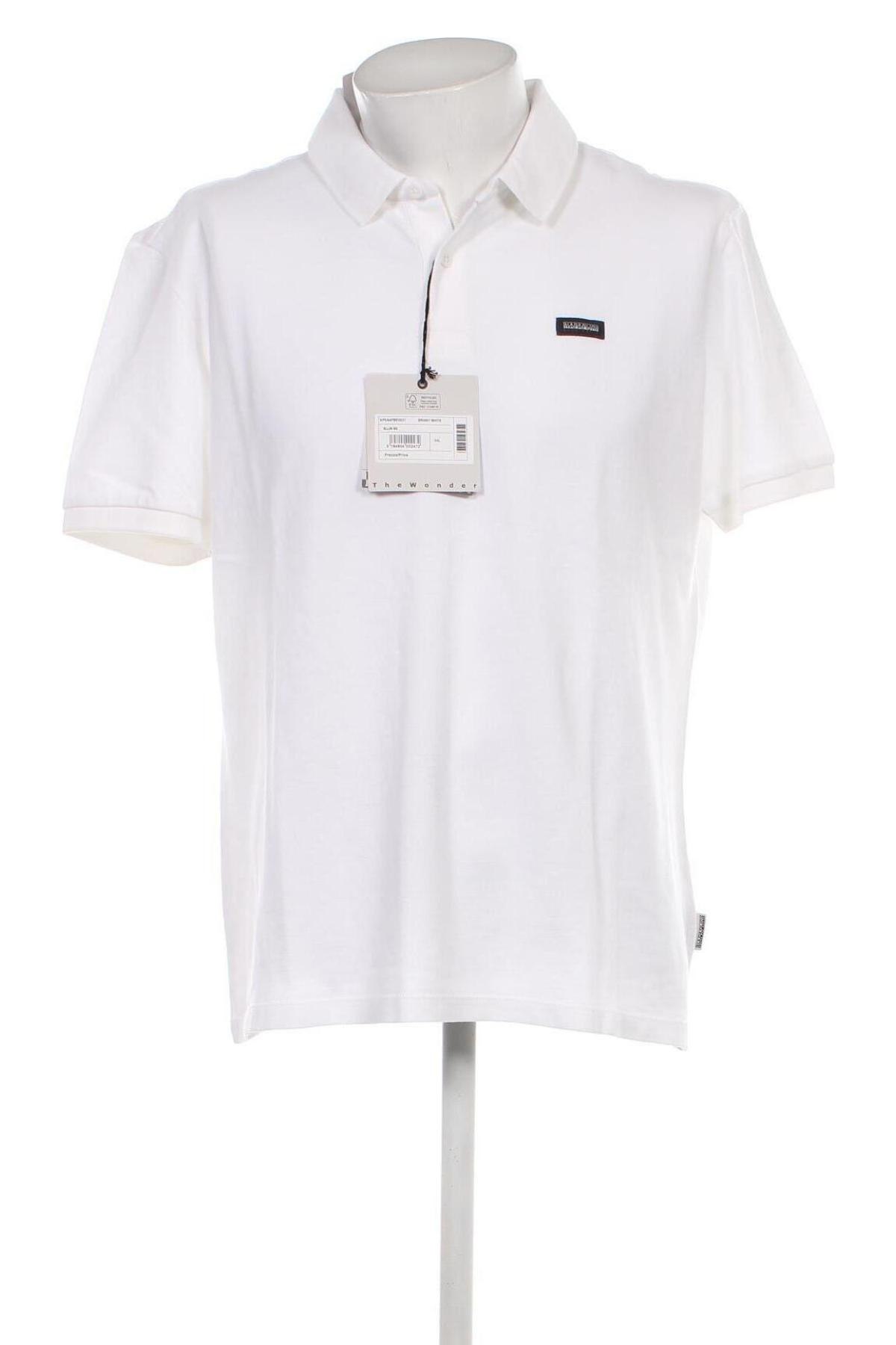 Herren T-Shirt Napapijri, Größe XXL, Farbe Weiß, Preis 34,00 €