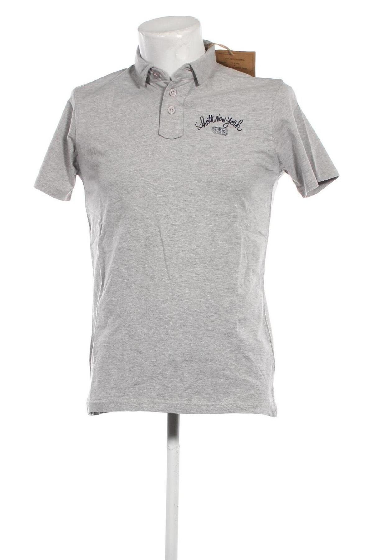 Herren T-Shirt Schott, Größe M, Farbe Grau, Preis 35,05 €