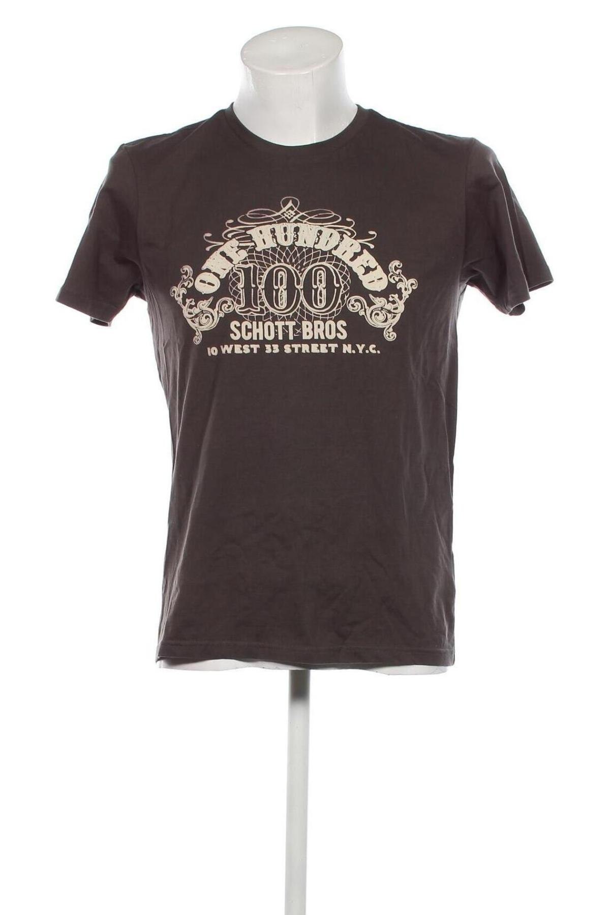 Herren T-Shirt Schott, Größe M, Farbe Grau, Preis € 32,95