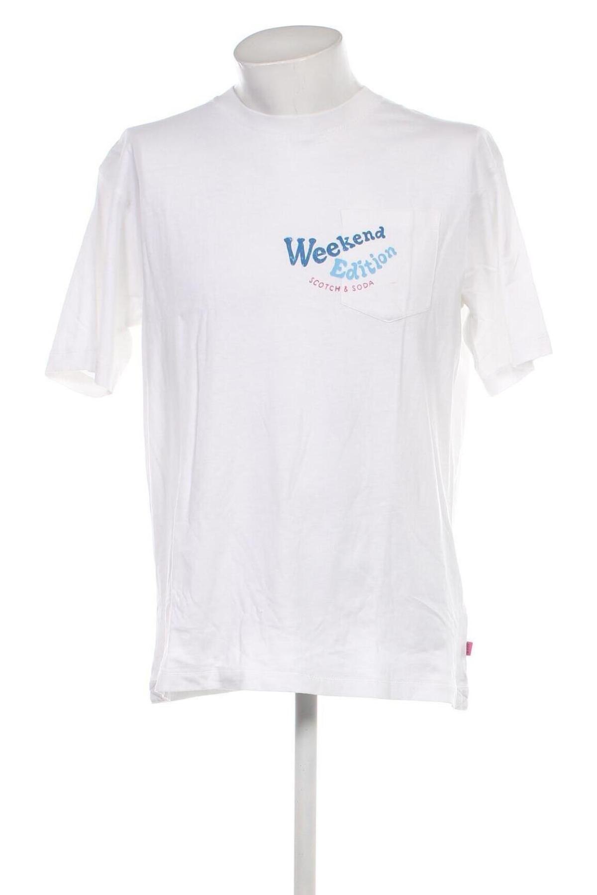 Herren T-Shirt Scotch & Soda, Größe XL, Farbe Weiß, Preis € 35,05