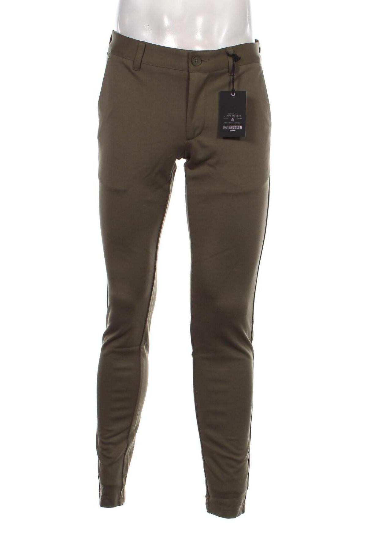 Pantaloni de bărbați Only & Sons, Mărime M, Culoare Verde, Preț 31,78 Lei