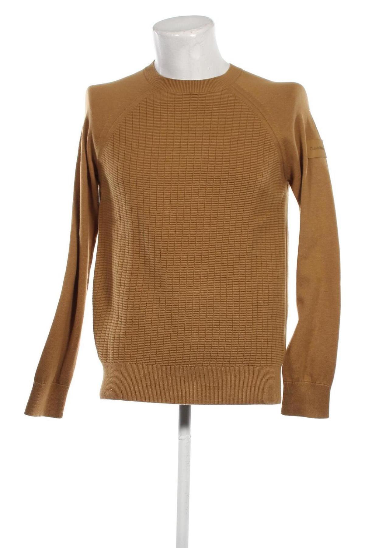 Мъжки пуловер Calvin Klein, Размер S, Цвят Бежов, Цена 178,00 лв.