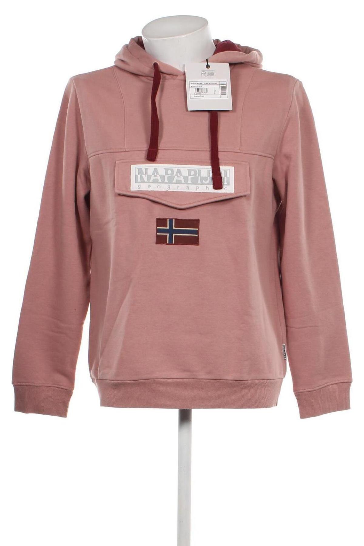 Férfi sweatshirt Napapijri, Méret L, Szín Rózsaszín, Ár 28 541 Ft