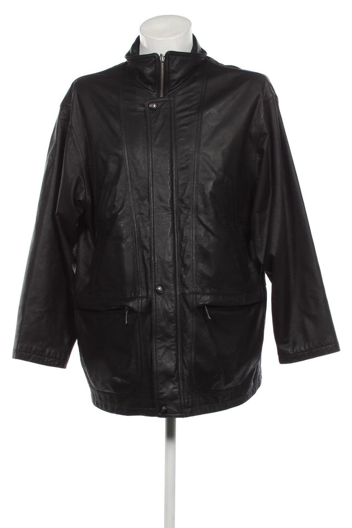 Pánska kožená bunda , Veľkosť L, Farba Čierna, Cena  18,20 €