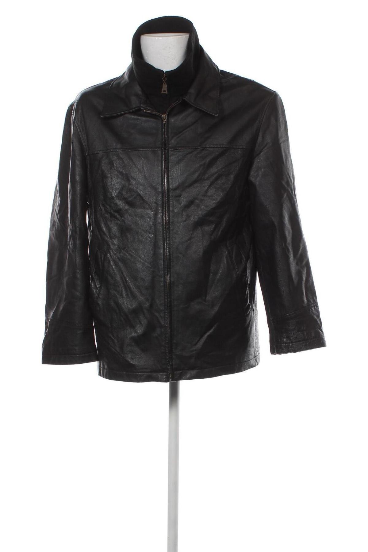 Pánska kožená bunda , Veľkosť M, Farba Čierna, Cena  44,29 €