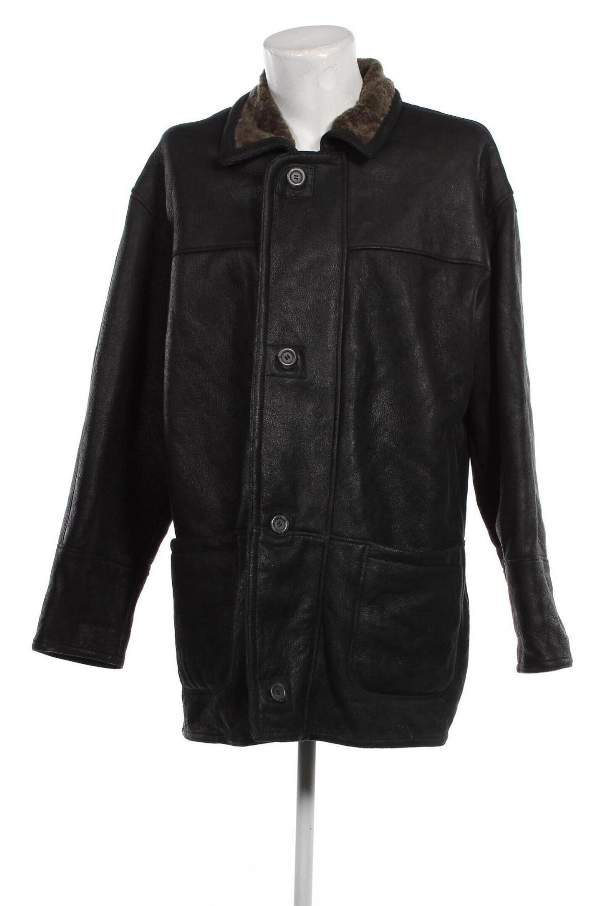 Pánska kožená bunda , Veľkosť XL, Farba Čierna, Cena  23,05 €