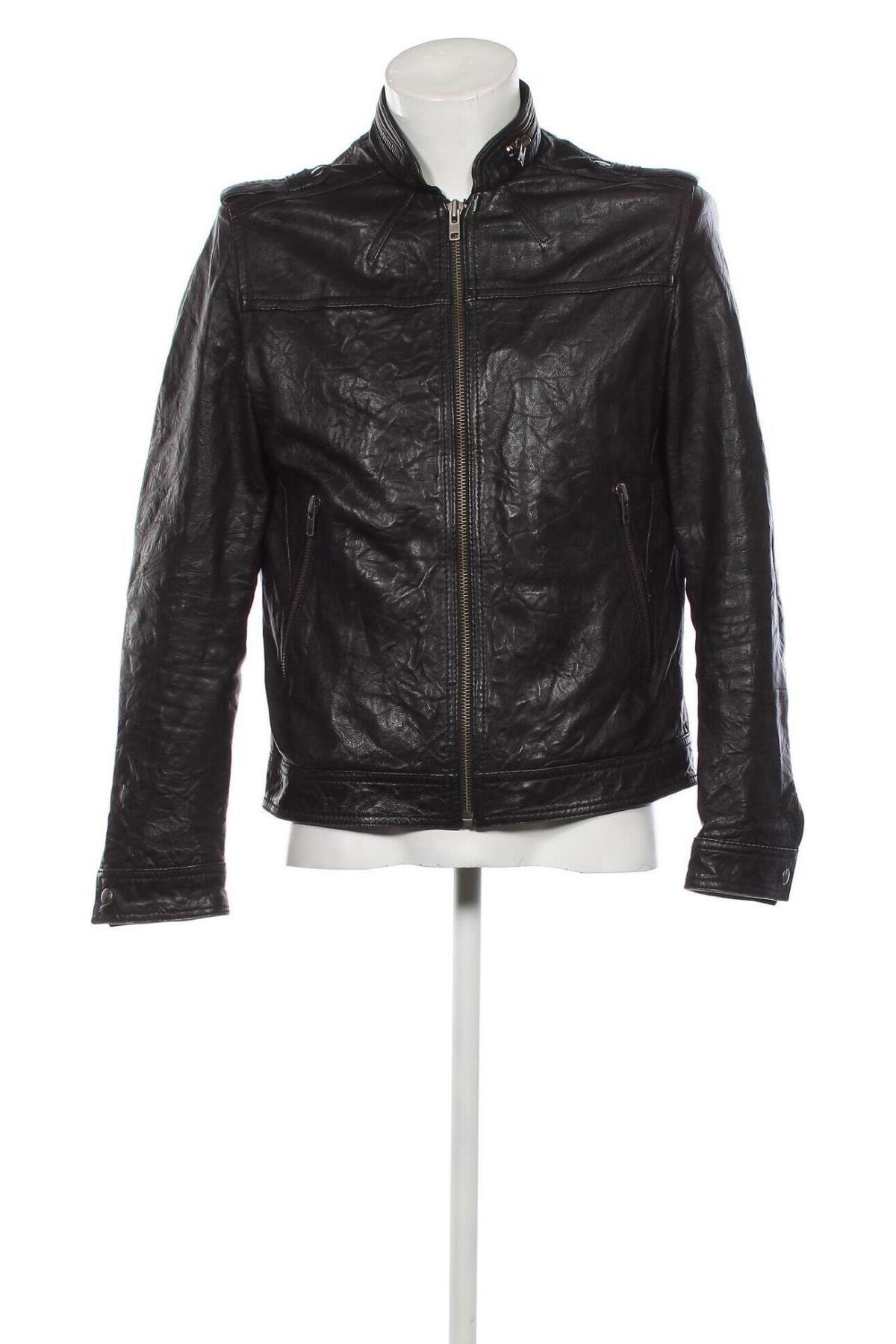 Pánská kožená bunda  H&M, Velikost L, Barva Černá, Cena  1 706,00 Kč