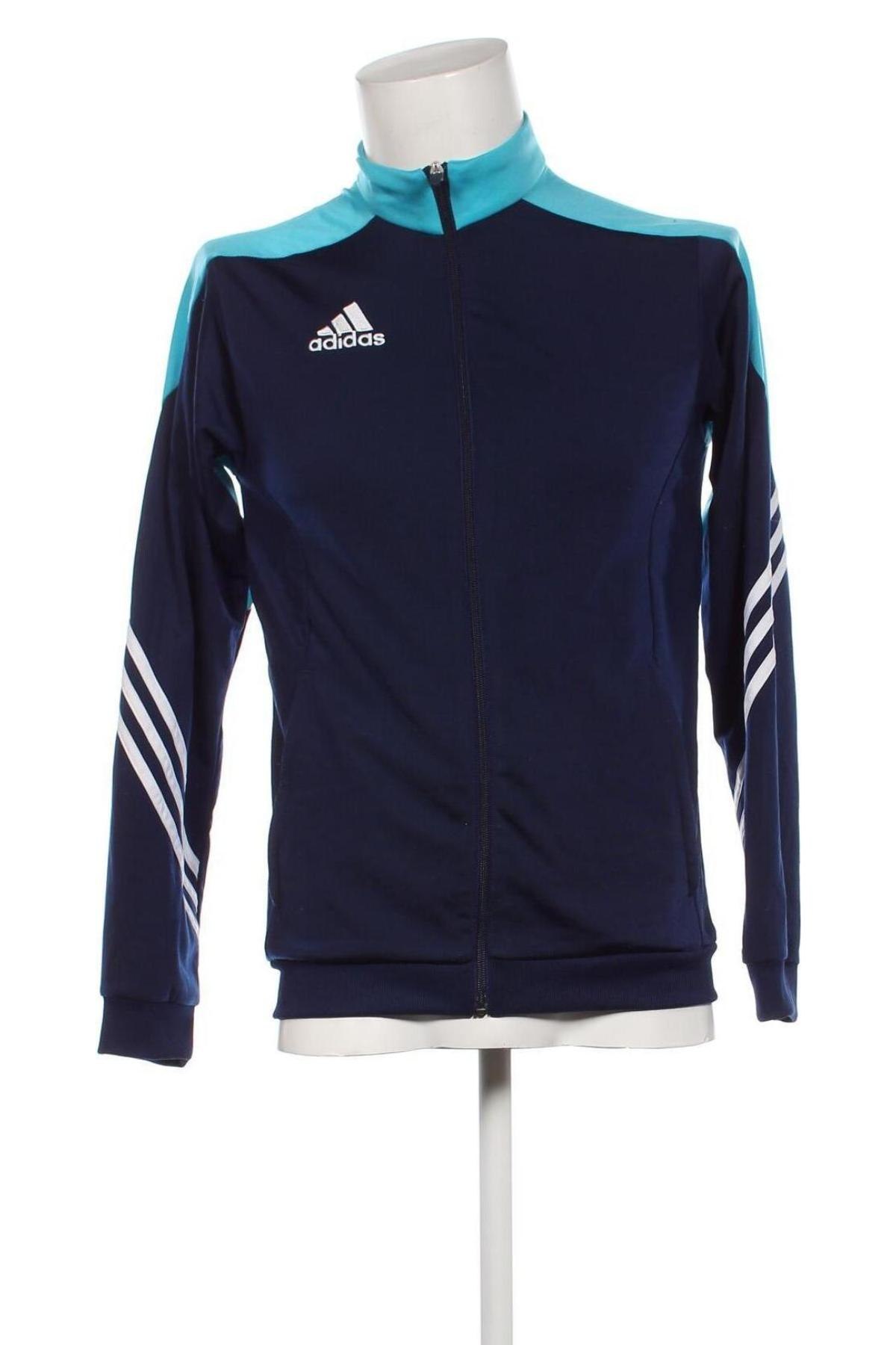 Ανδρική αθλητική ζακέτα Adidas, Μέγεθος S, Χρώμα Μπλέ, Τιμή 19,04 €