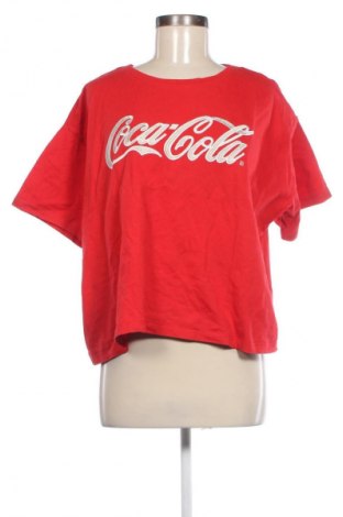 Γυναικείο t-shirt Coca Cola, Μέγεθος XL, Χρώμα Κόκκινο, Τιμή 9,00 €