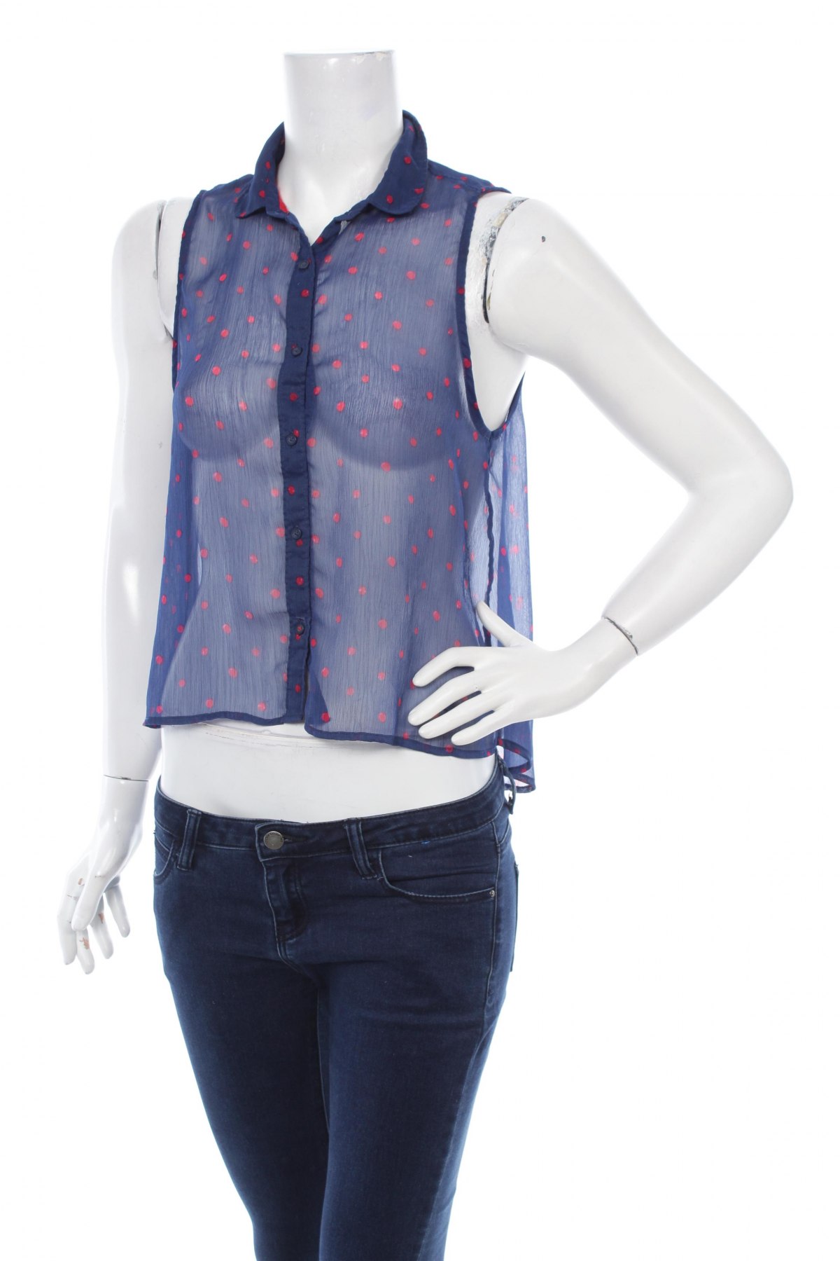 Γυναικείο πουκάμισο Abercrombie & Fitch, Μέγεθος XS, Χρώμα Μπλέ, Τιμή 14,85 €
