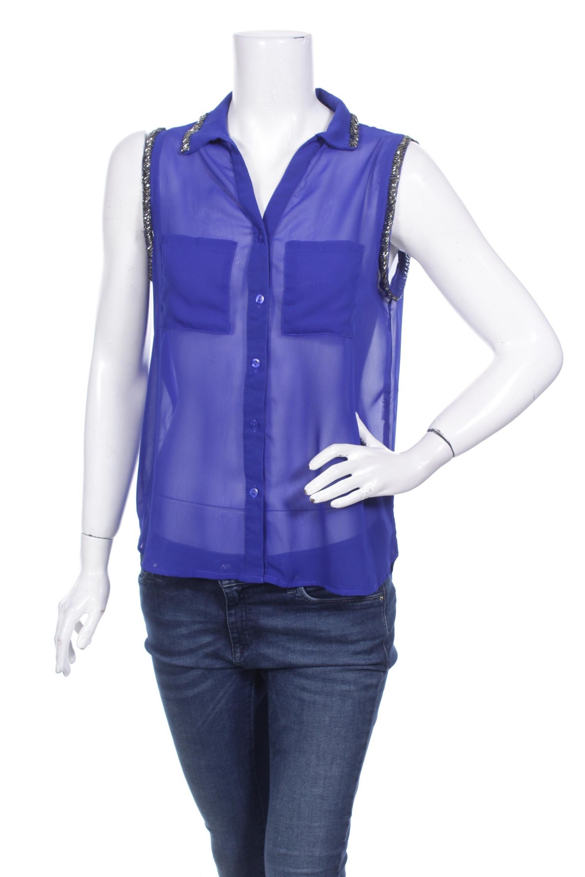 Γυναικείο πουκάμισο, Μέγεθος L, Χρώμα Μπλέ, Τιμή 9,90 €