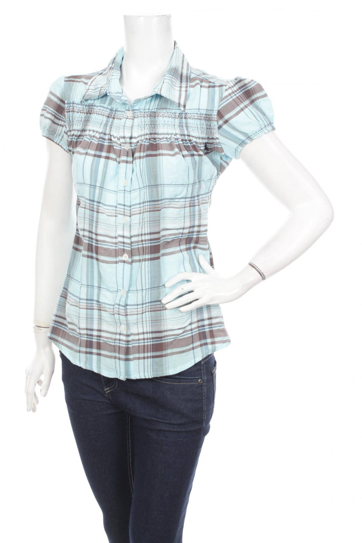 Γυναικείο πουκάμισο Glamour, Μέγεθος S, Χρώμα Μπλέ, Τιμή 9,28 €
