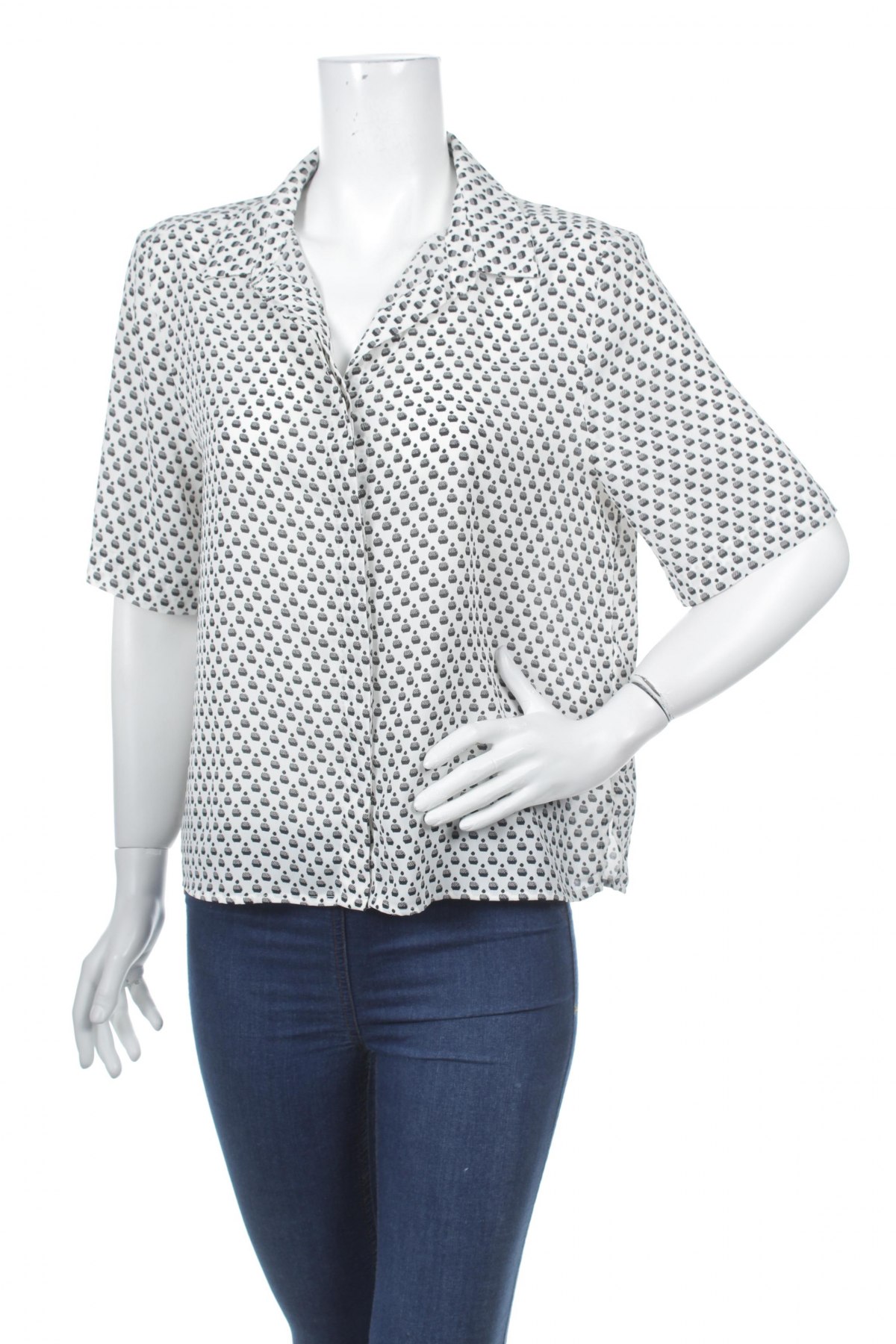 Γυναικείο πουκάμισο H&M, Μέγεθος L, Χρώμα Λευκό, Τιμή 9,28 €