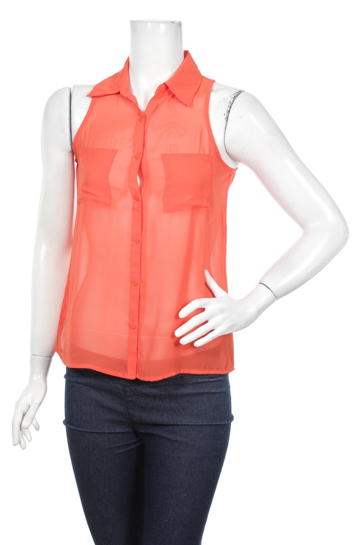 Γυναικείο πουκάμισο, Μέγεθος XS, Χρώμα Πορτοκαλί, Τιμή 9,28 €