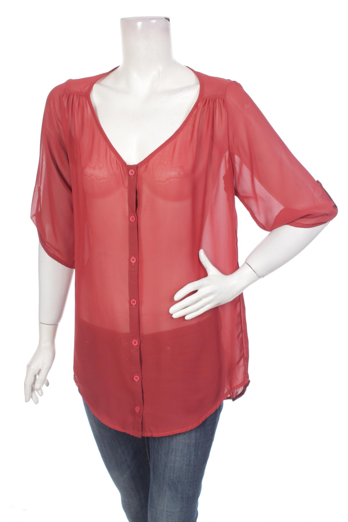 Γυναικείο πουκάμισο Supre, Μέγεθος S, Χρώμα Κόκκινο, Τιμή 13,61 €