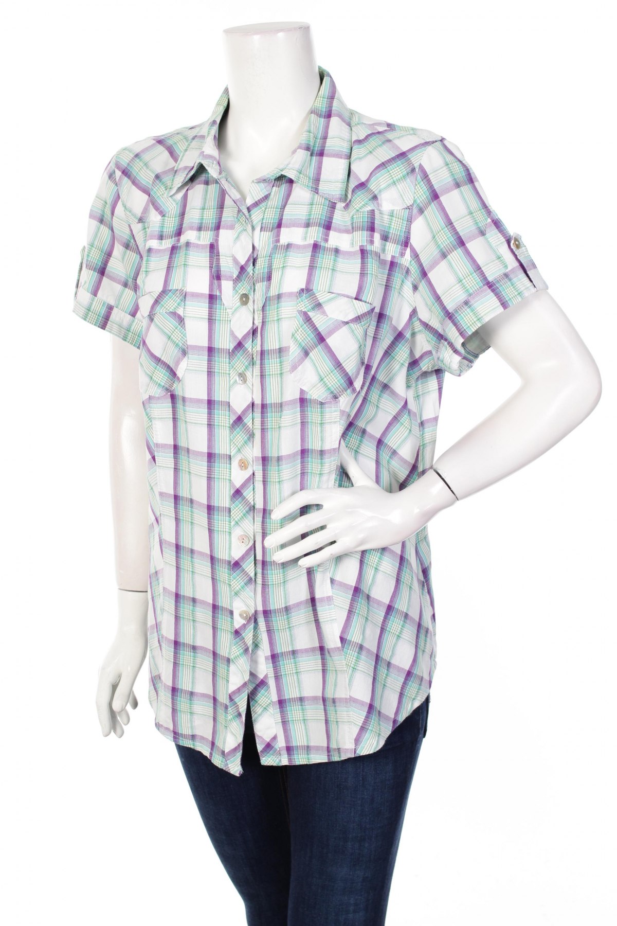 Γυναικείο πουκάμισο Zj Denim Identity, Μέγεθος M, Χρώμα Πολύχρωμο, Τιμή 9,90 €
