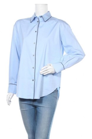Γυναικείο πουκάμισο Piazza Sempione, Μέγεθος L, Χρώμα Μπλέ, 72% βαμβάκι, 23% πολυαμίδη, 5% ελαστάνη, Τιμή 56,12 €