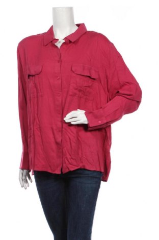 Дамска риза Violeta by Mango, Размер XXL, Цвят Червен, Вискоза, Цена 17,25 лв.