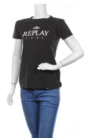 Дамска тениска Replay, Размер S, Цвят Сив, Памук, Цена 64,40 лв.
