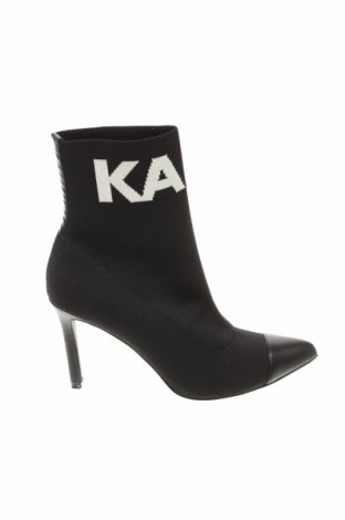 Botine de damă Karl Lagerfeld, Mărime 37, Culoare Negru, Textil, piele naturală, Preț 831,75 Lei