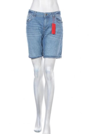 Дамски къс панталон S.Oliver, Размер XL, Цвят Син, 76% памук, 16% полиестер, 7% вискоза, 1% еластан, Цена 70,50 лв.